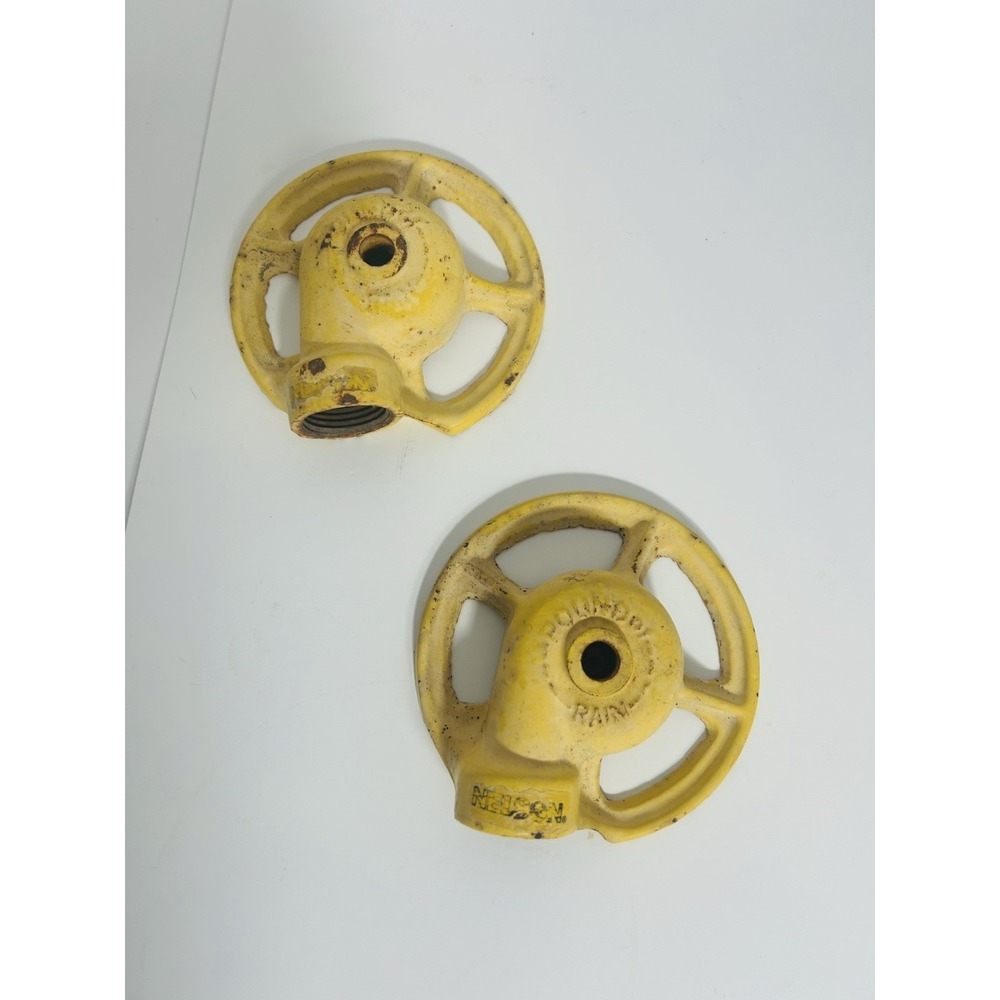 NELSON Lawn Sprinklers 4.5" Yellow Pound of RAIN Vintage Heavy Duty Set‎ Of 2